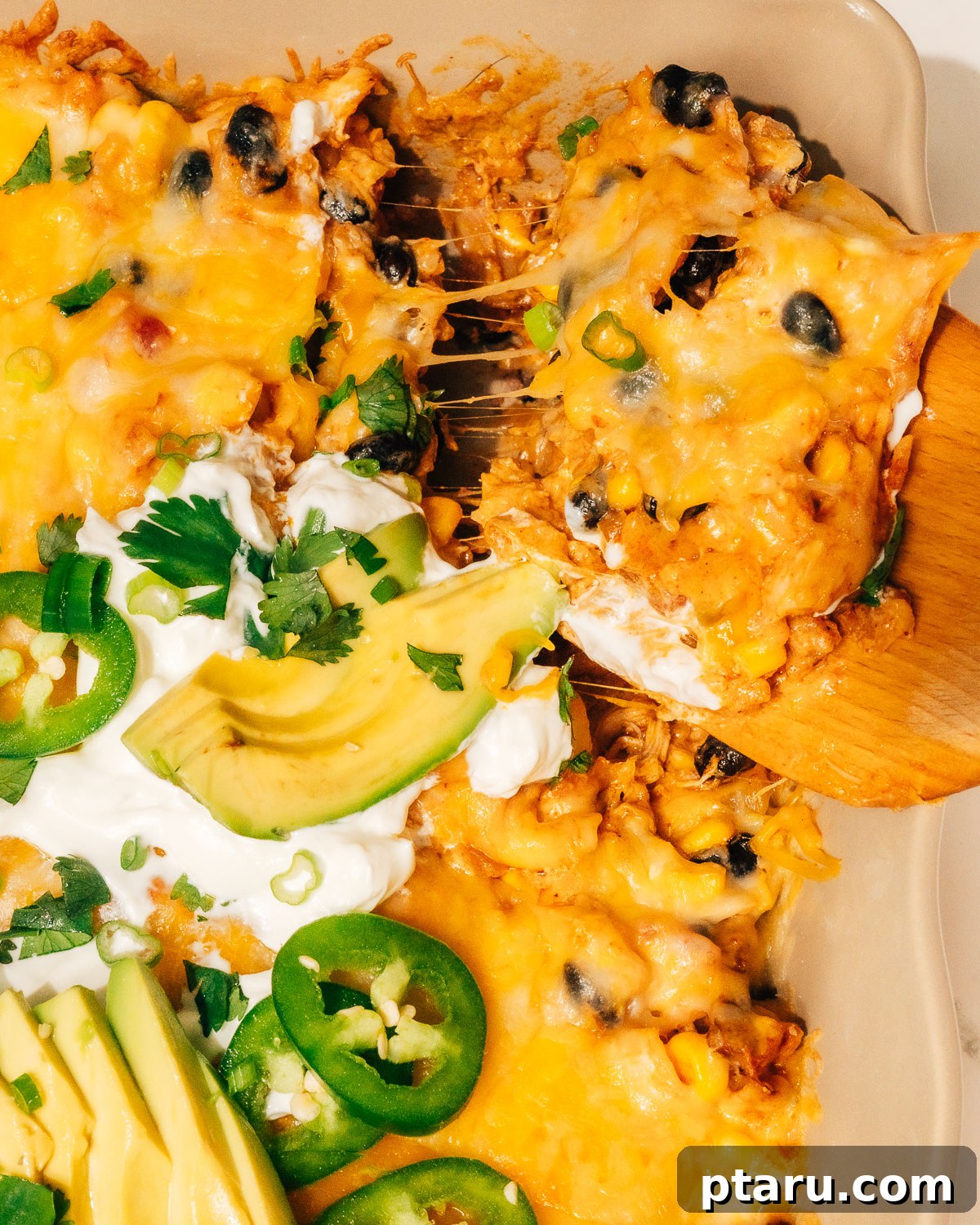 Fiesta Chicken Bake 2 Delicious and easy Mexican Chicken Casserole, a perfect weeknight meal with melted cheese.