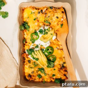 Finished Mexican Chicken Casserole