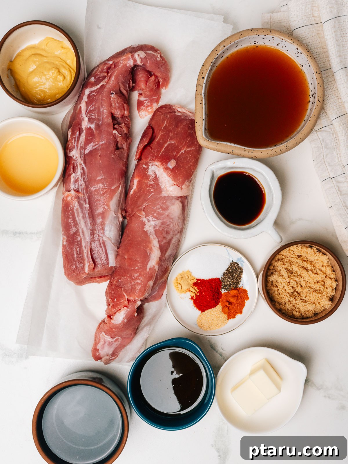 Melt-in-Your-Mouth Pork Tenderloin Recipe 3 Ingredients to make pork tenderloin recipe on the counter.