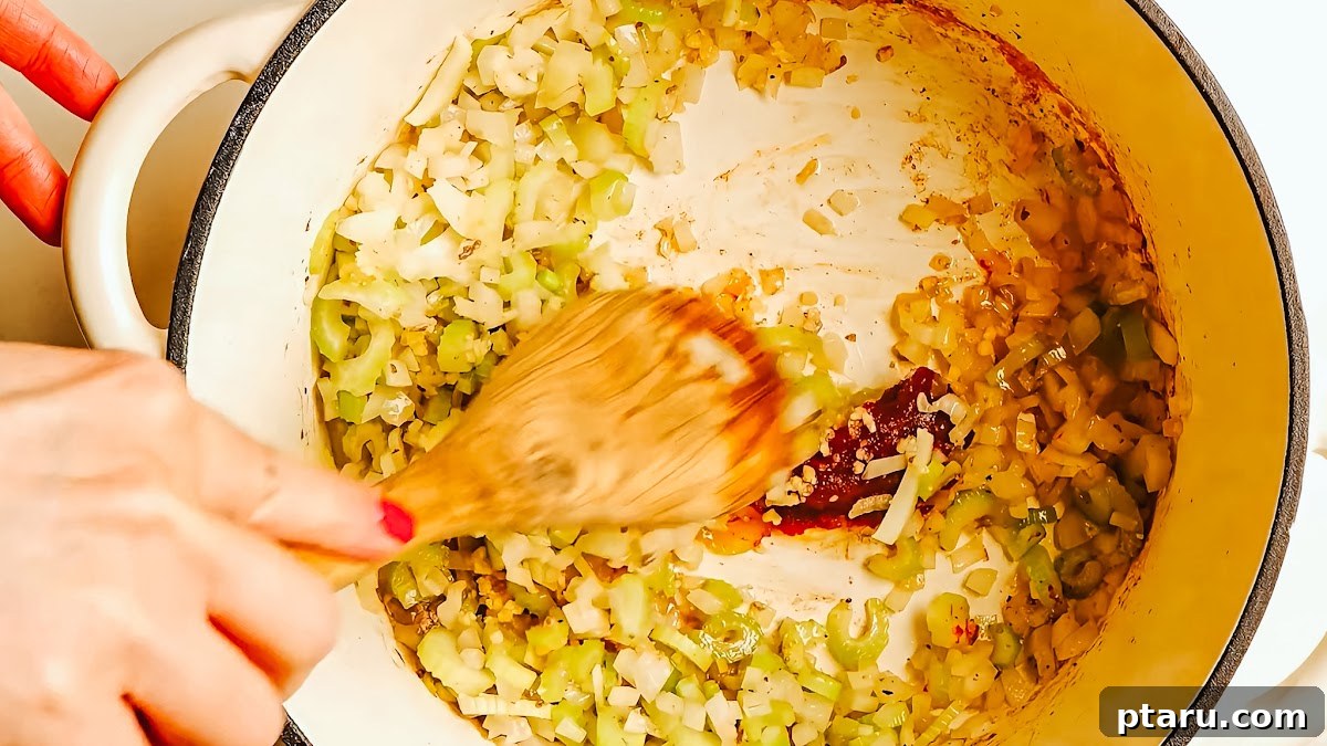 Savory Slow-Cooked Pork Stew with Vegetables 5 Pork stew recipe steps.