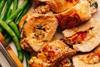 Creamy Mediterranean-Stuffed Pork Tenderloin: Tender Roast Recipe