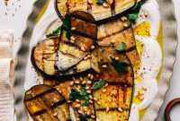 Grilled Eggplant with Garlic Oil and Whipped Feta