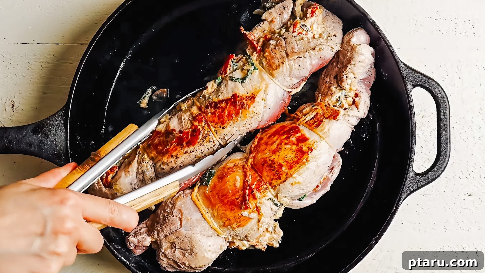 Creamy Mediterranean-Stuffed Pork Tenderloin: Tender Roast Recipe 10 Stuffed Pork Tenderloin recipe steps.