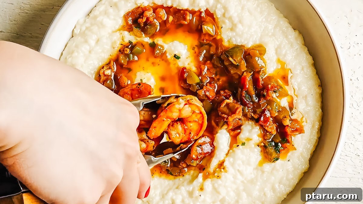 Shrimp and Grits recipe steps.