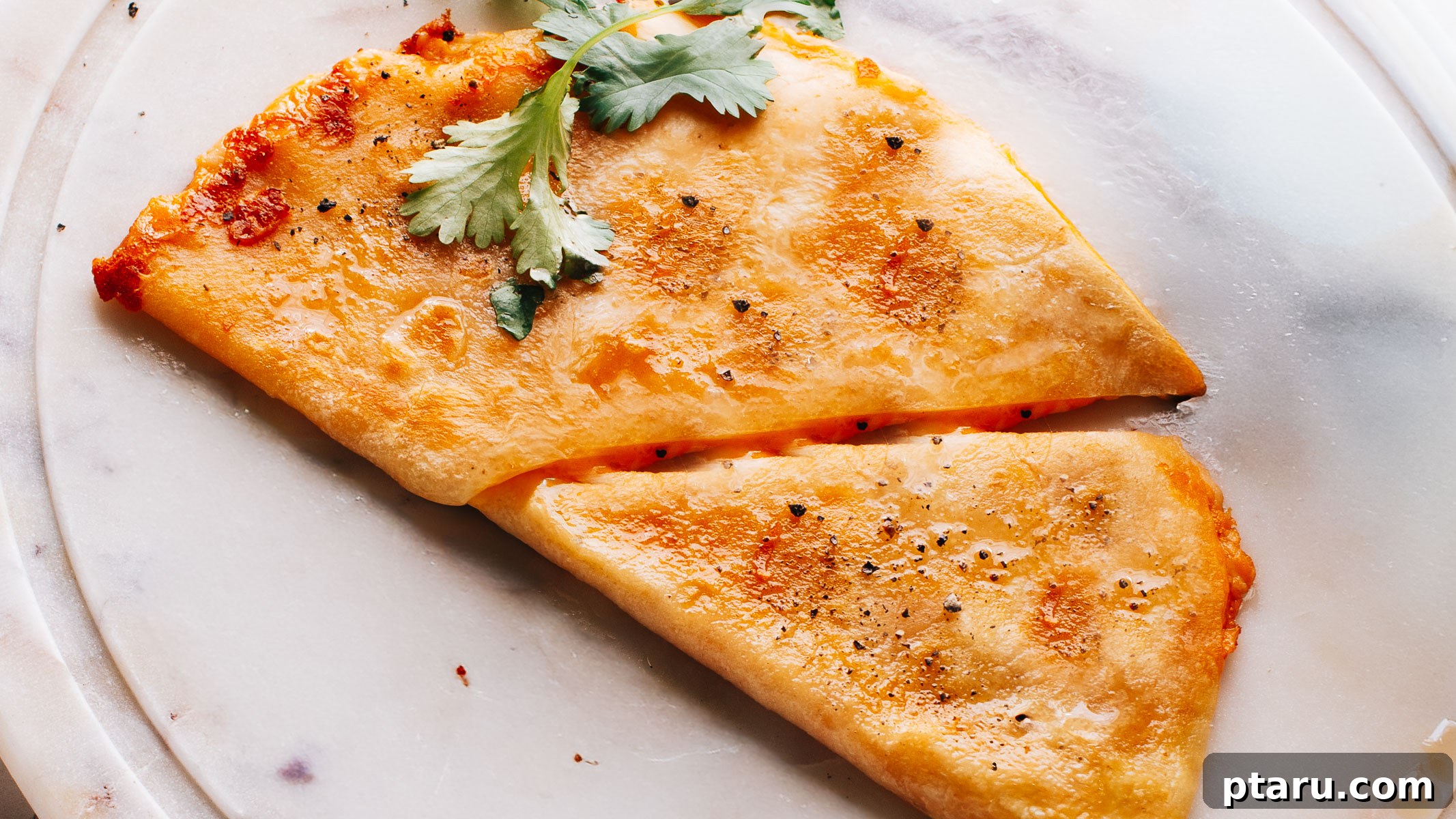30 One-Pan Chicken Dinners: A Month of Simple Recipes 11 A golden chicken quesadilla cut into wedges.