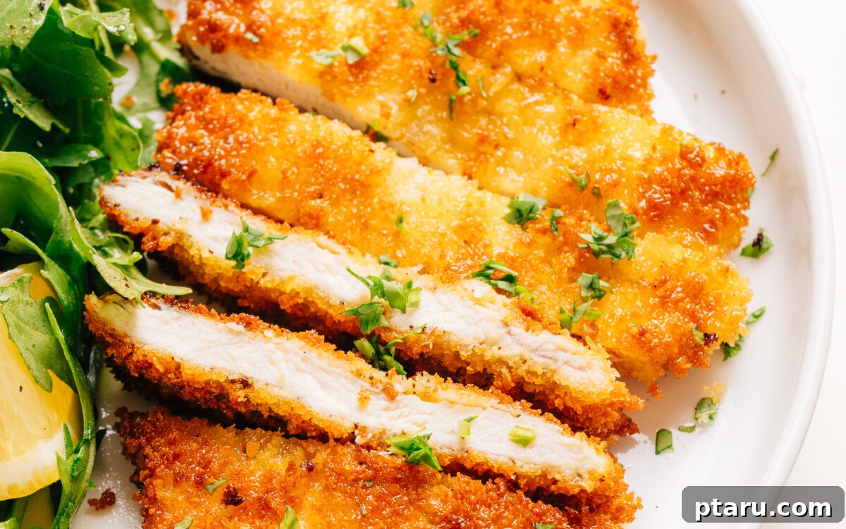 30 One-Pan Chicken Dinners: A Month of Simple Recipes 17 Crispy chicken schnitzel with lemon.