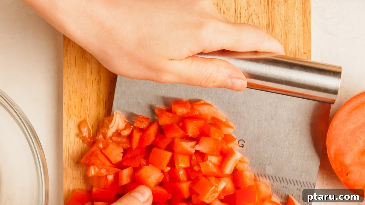 Fresh Mozzarella Bruschetta: Classic Tomato Appetizer 5 Bruschetta with Mozzarella recipe steps.
