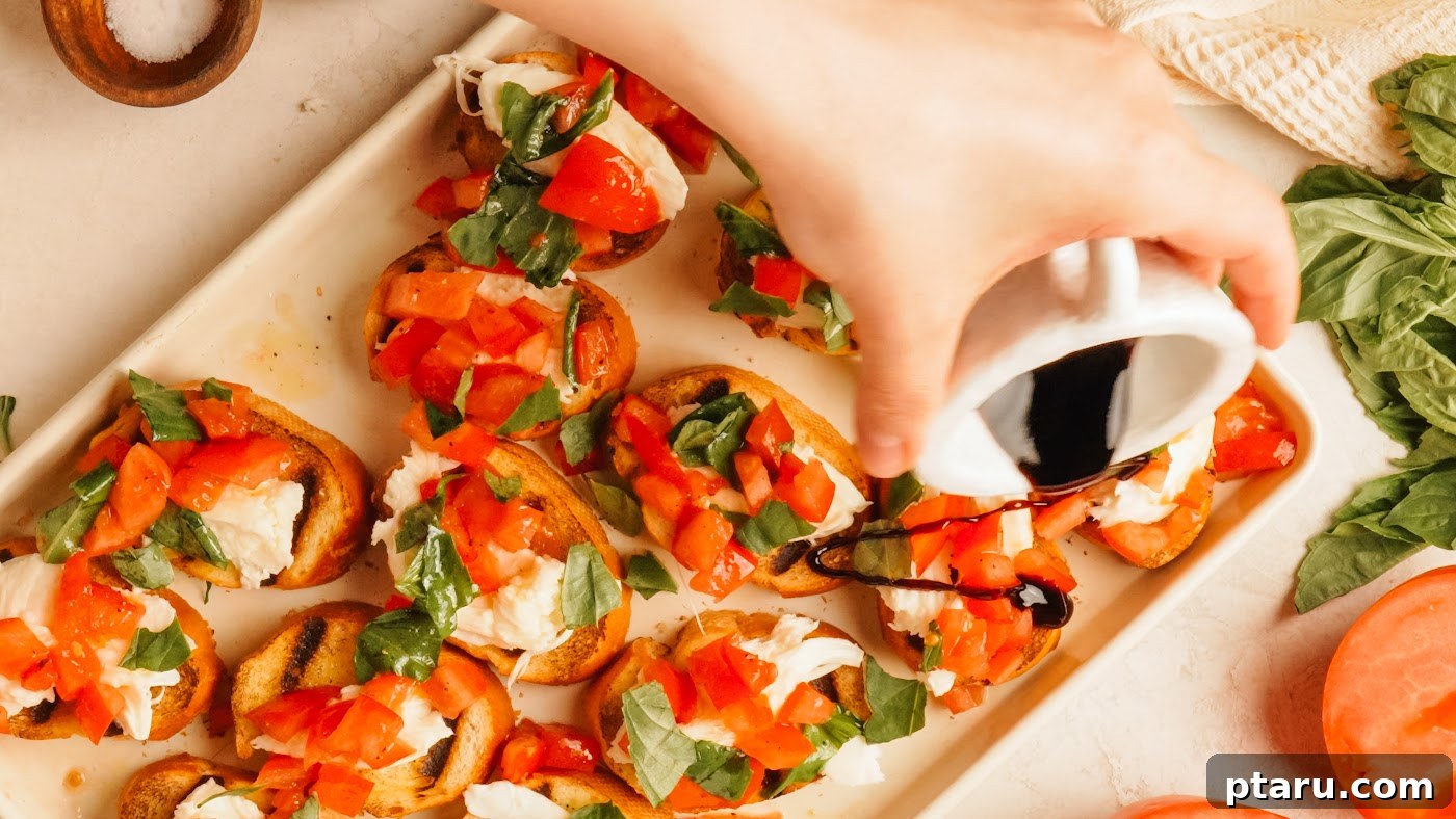 Fresh Mozzarella Bruschetta: Classic Tomato Appetizer 9 Bruschetta with Mozzarella recipe steps.