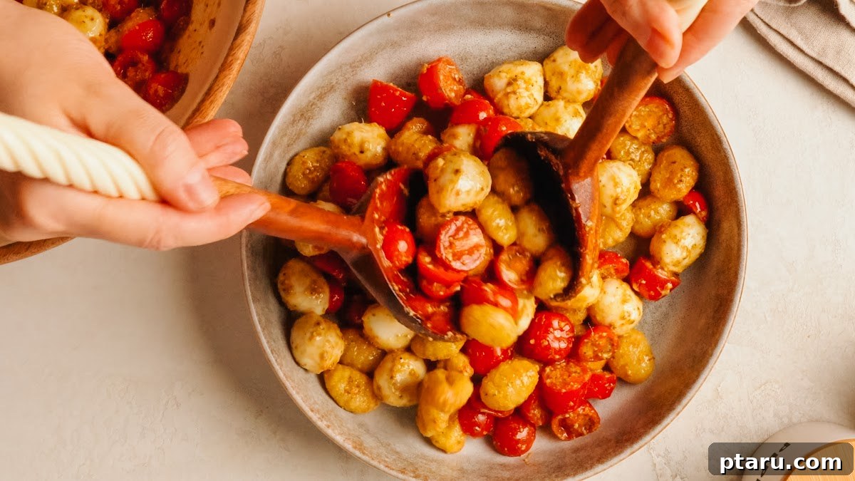 Gnocchi salad recipe steps.