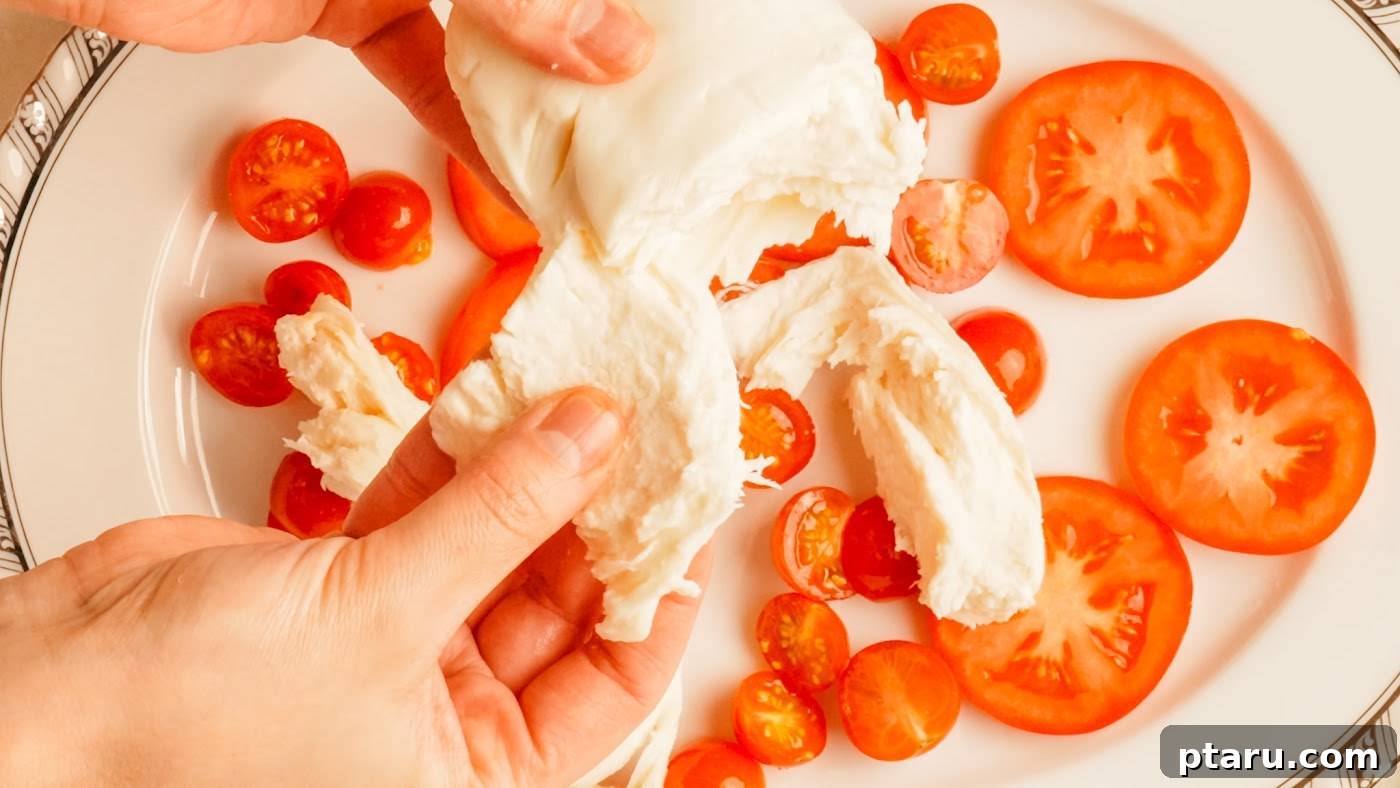 Authentic Caprese Salad with Cherry Tomatoes 5 Caprese salad recipe steps.