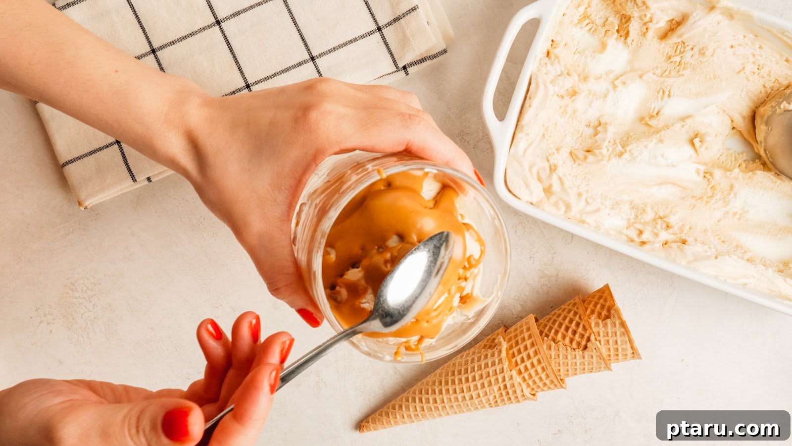 Peanut Butter Ice Cream recipe steps.