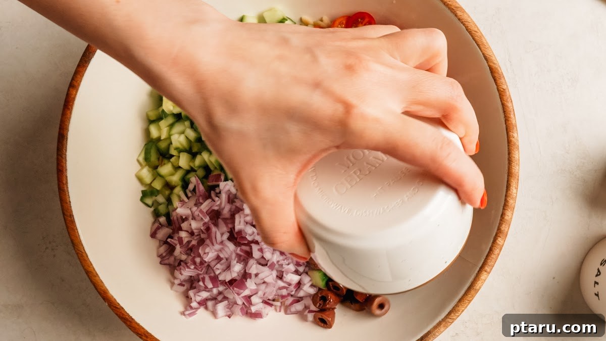 Orzo Pasta Salad recipe steps.