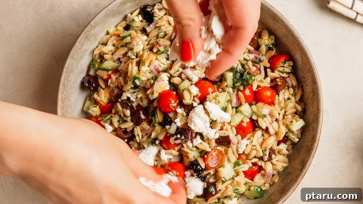 Orzo Pasta Salad recipe steps.