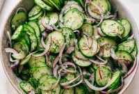 Cucumber and Dill Salad with Tangy Vinegar Dressing