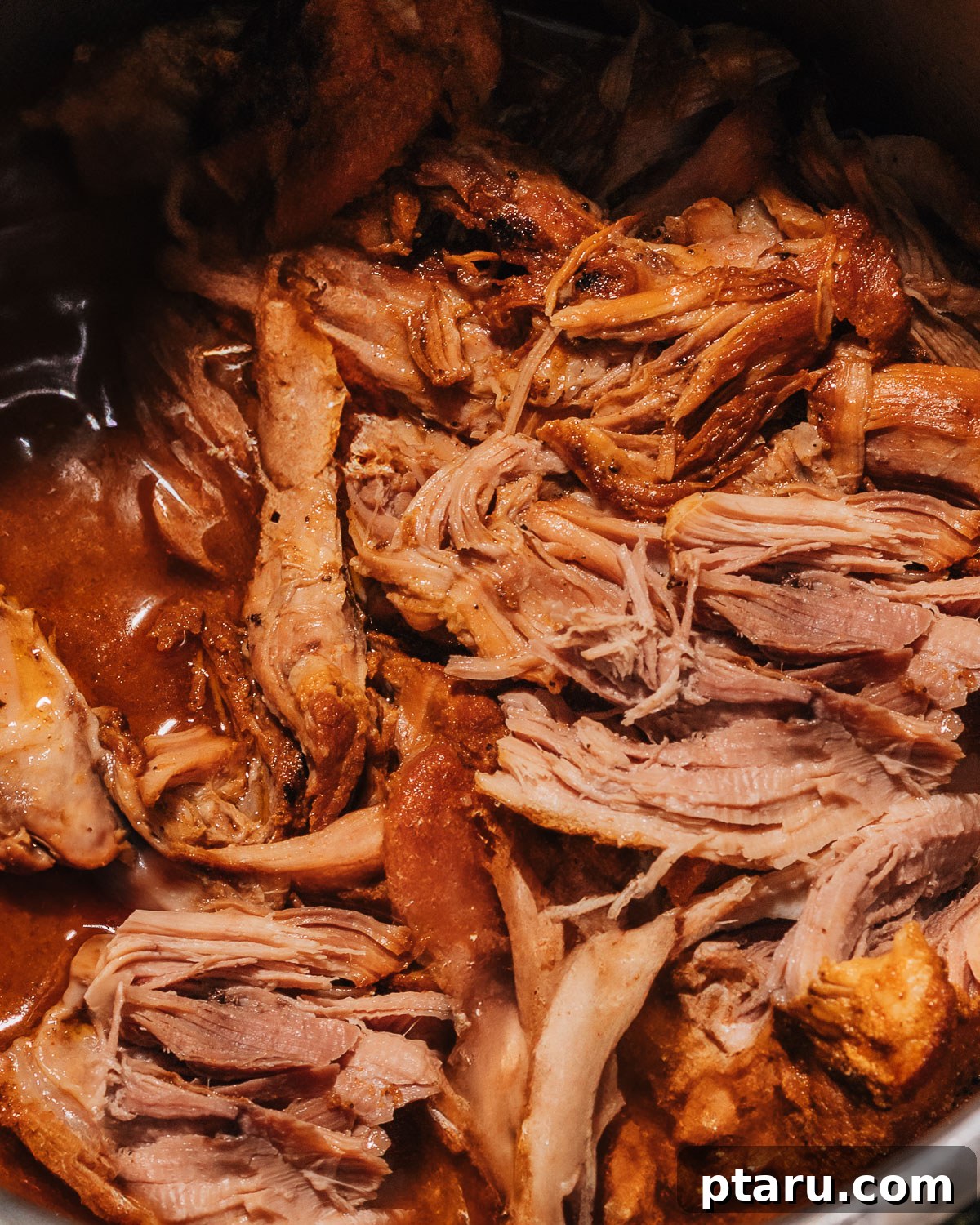 Pulled Pork Shoulder Dry Rub Recipe for Smoky Flavor 2 Pork shoulder dry rub on finished pulled pork.