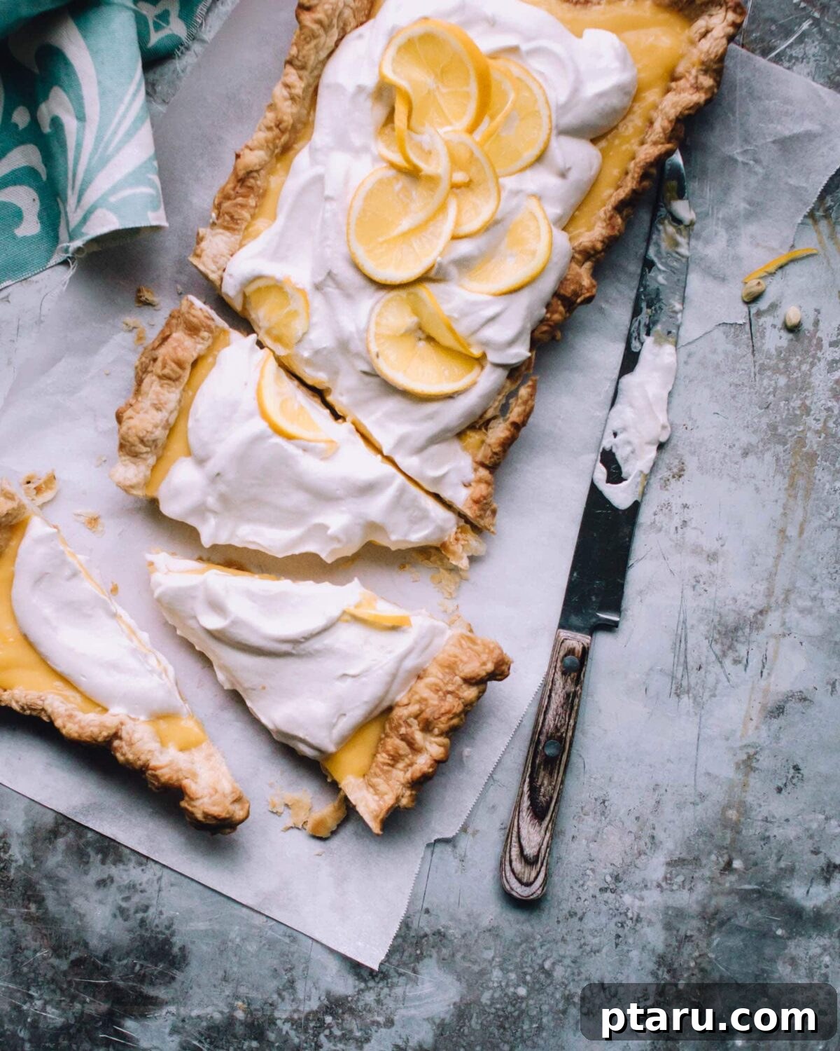 48 Pie Recipes: Fruit, Cream, Savory Pies and Tarts 16 A lemon tart with a smooth glossy curd filling.