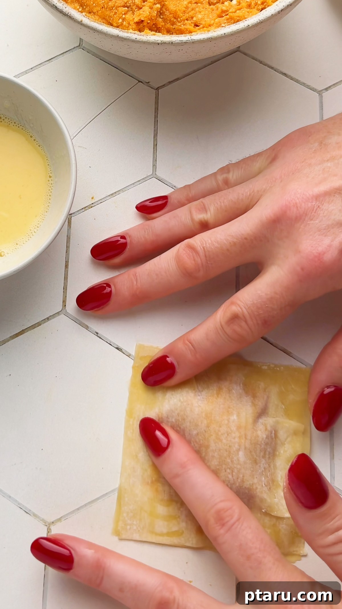 Homemade Pumpkin Ravioli Made with Wonton Wrappers 6 Pumpkin Ravioli recipe steps.